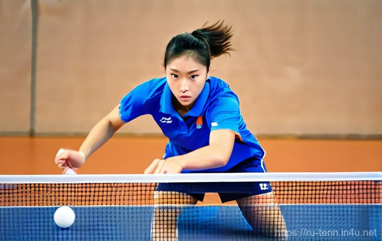 탁구 실력 향상을 위한 연습법 - **Dynamic Table Tennis Serve:** A male table tennis player, in peak athletic form, mid-action execut... 탁구 실력 향상을 위한 연습법 - **Dynamic Table Tennis Serve:** A male table tennis player, in peak athletic form, mid-action execut...