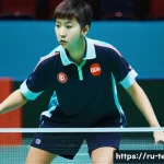 탁구 대회 준비 요령 - **Prompt:** A table tennis player, appearing to be in their early twenties, male or female, standing...