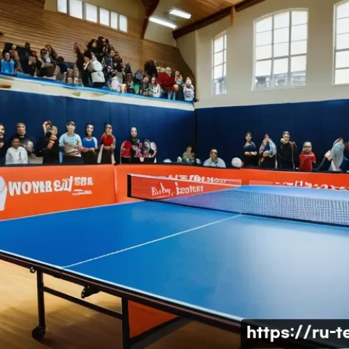 Home 30 탁구 대회 참가 방법 - **Prompt:** An energetic, wide-angle shot of an amateur table tennis tournament in a well-lit commun...